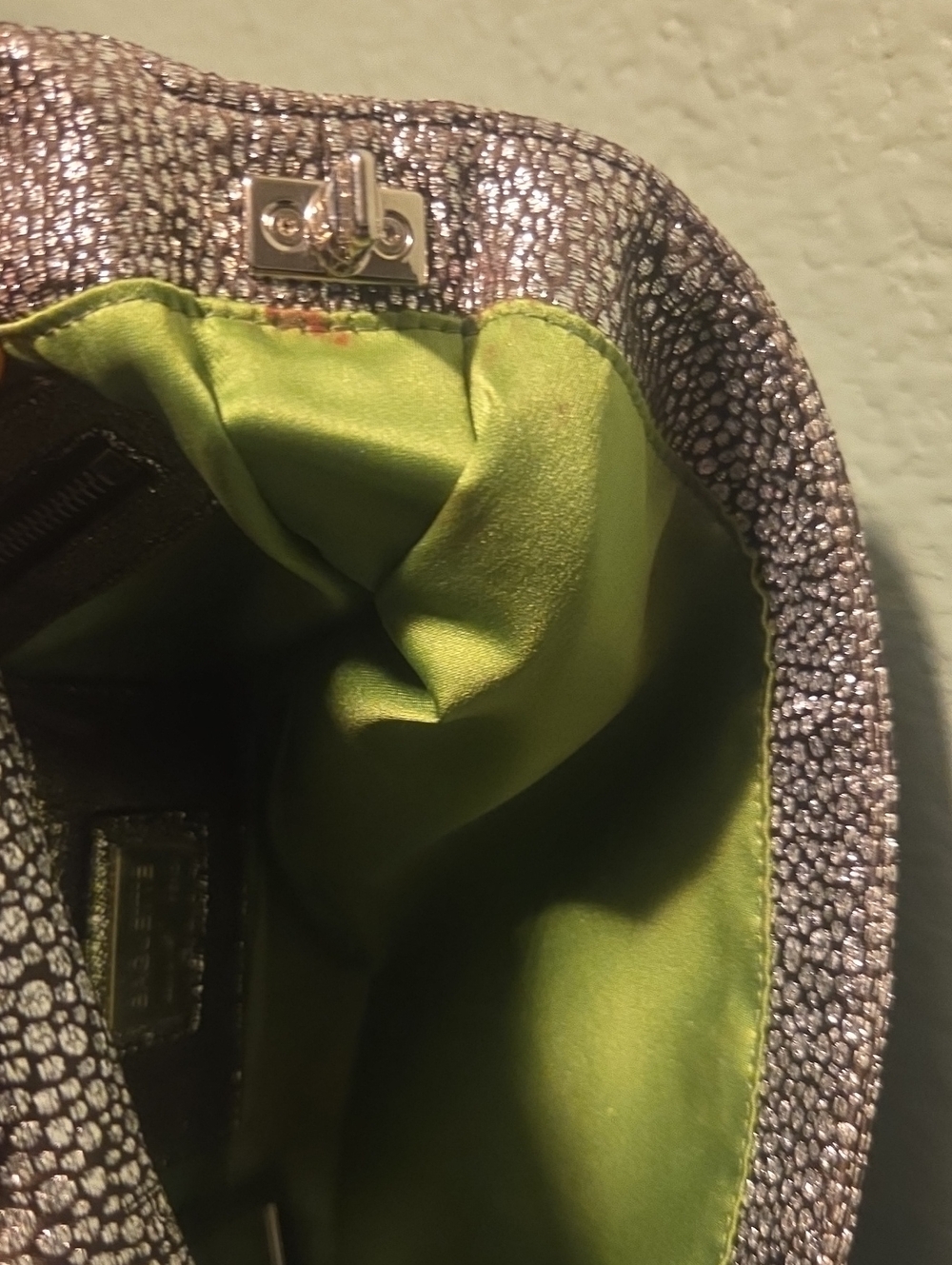 Authentic Vintage Fendi Metallic Crystal Baguette Clutch + Fendi Mirror Bundle - Picture 16 of 16